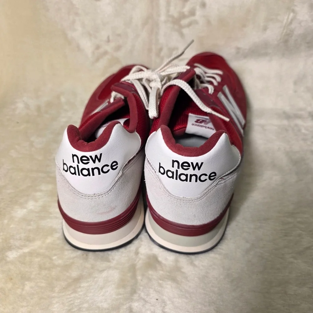 New Balance 574 Classic Red Suede Mesh Sneakers Mens 17 NEW